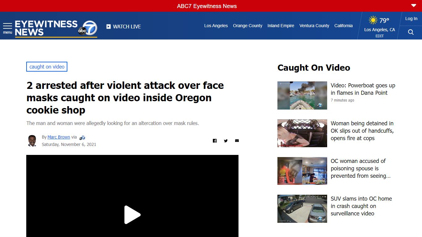 Violent attack over masks caught on video at Oregon cookie shop goes ...