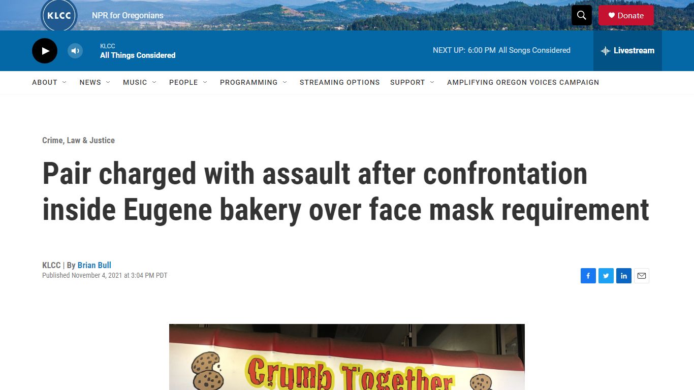 Pair charged with assault after confrontation inside Eugene bakery over ...